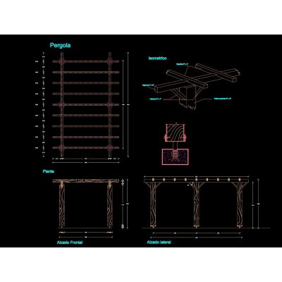 Detalles de Pergola de madera