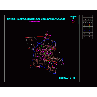 Plano Urbano Benito Juarez