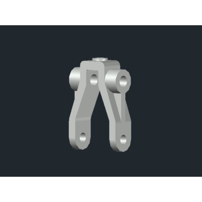 Pieza mecanica industrial autocad