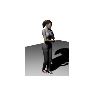 Mujer en 3d studio