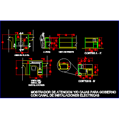 Detalle mueble mostrador