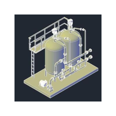 Filtro para planta de agua 3d