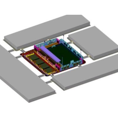 Campo deportivo 3d