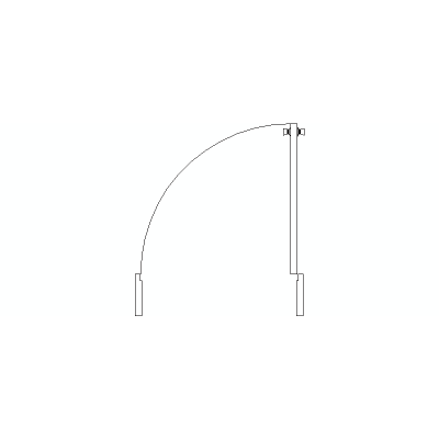 puerta sencilla entrada 90 cm en planta