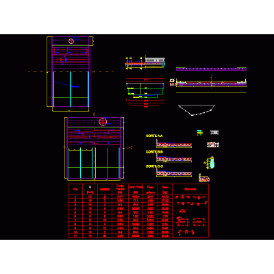 Plano estructural de Paso a desnivel