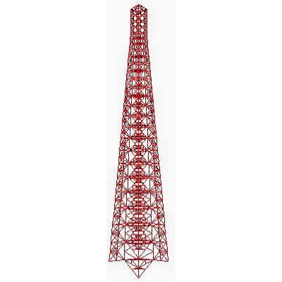 Torre 3d cuadrada de 72 mts