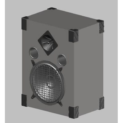 Bafle de 2 vias  3d