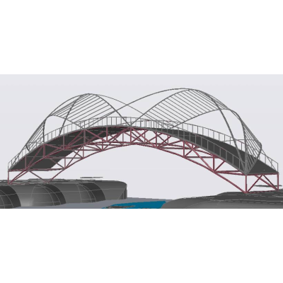 Maqueta de un puente 3d