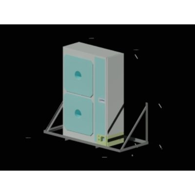 Unidad condensadora y plataforma en 3d
