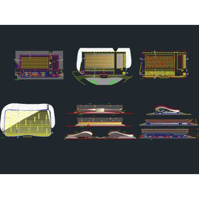 Proyecto piscina olimpica arquitectonico