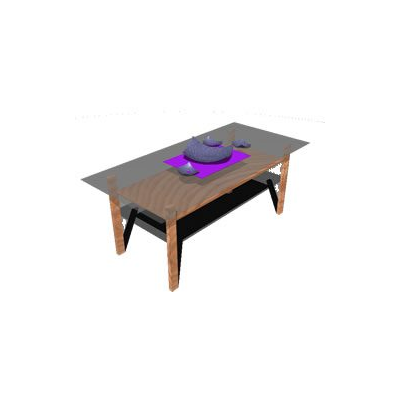 Modern Glass and Wood Table