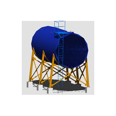 Tanque para óleo diesel em 3d