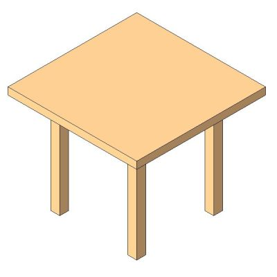 Modern Square Wooden Table