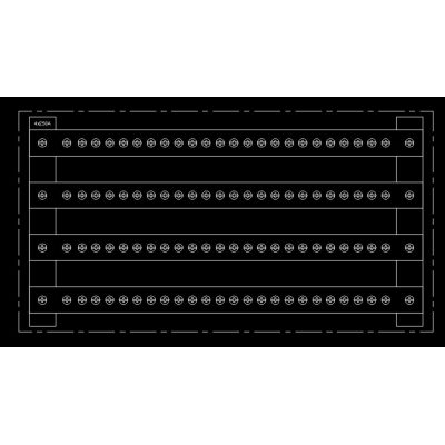 Power distribution bar 4 poles 250a