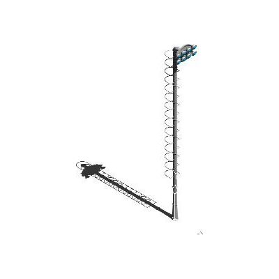 Poste de iluminacion estadios - 3d