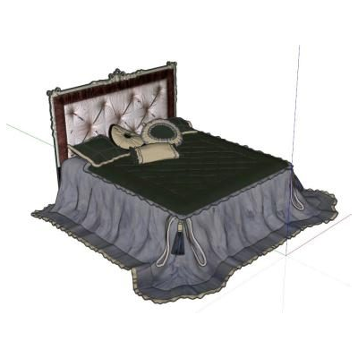 Cama 3d en sketchup
