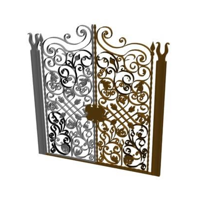 3D Wrought Iron Double Gate