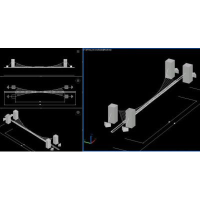 Puente colgante 3d