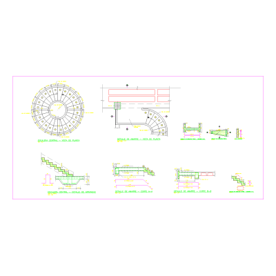 Escalera circular autocad unk