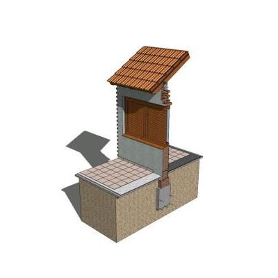 Detalles corte fachada 3d