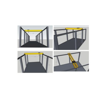 Grua movil metalico  modelado en sketchup