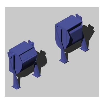 Basureros Metalicos Modernos 3D