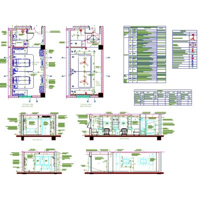Habitación de hospital de 2 camas