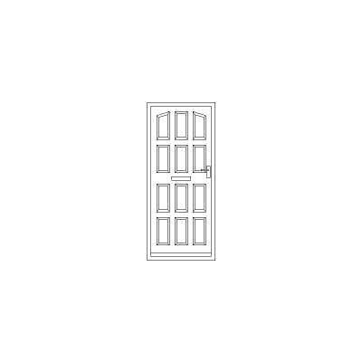 Puerta Principal En Alzado, Modelo 06