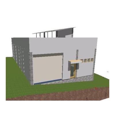 Bodega cubierta losaacero 3d