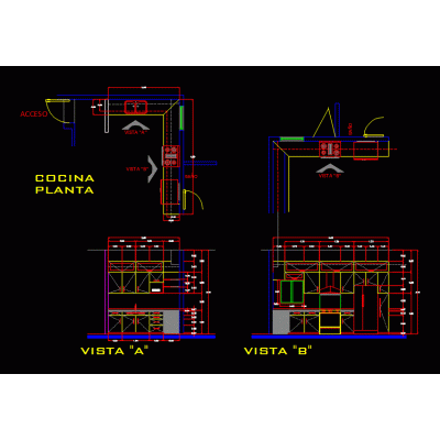 Dise&ntilde;o Completo de Cocina en Planta