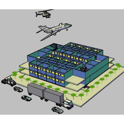 Modelo 3D de Hotel
