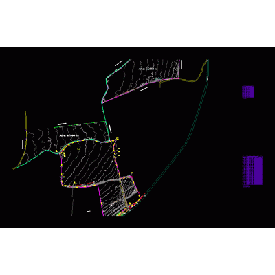 Plano topografico de puntos de referencia geodesicos
