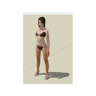 Chica bikini 3d