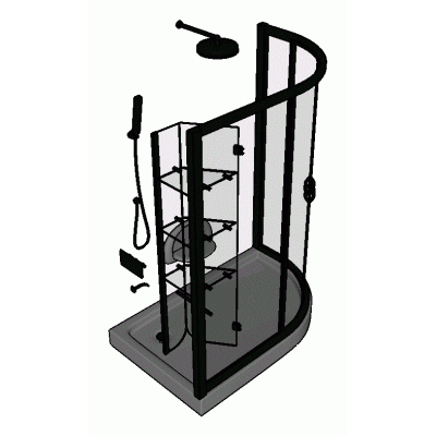 Ducha cabina 3d