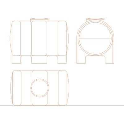 tanque horizontal