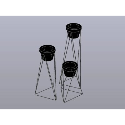 Juego de macetas minimalistas para interior