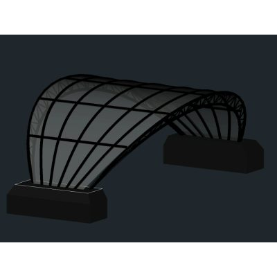 Cubierta Parabolica 3D Autocad