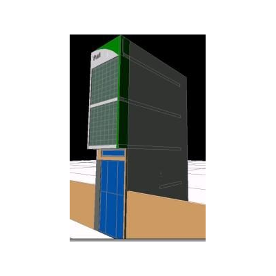 Vivienda - comercio - 4 pisos - 3d
