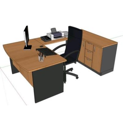 Escritorio gerencial 3d