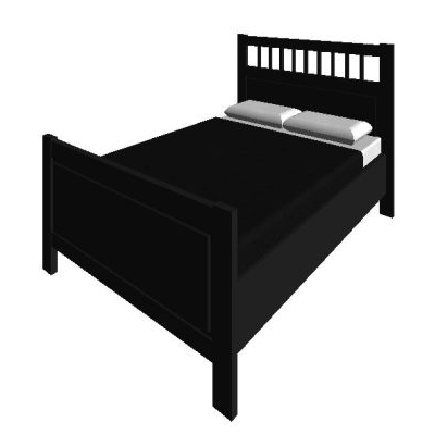 Cama Moderna Hemnes en 3D