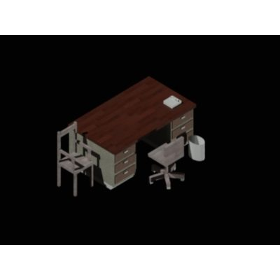Mesa de trabajo de oficina administrativa