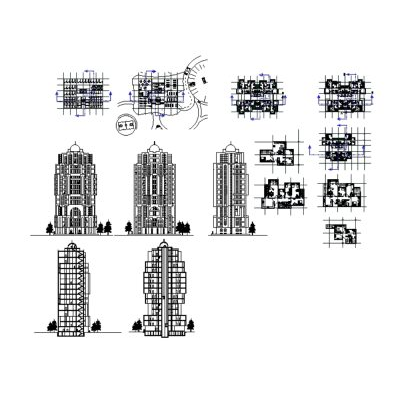 Edificio multifamiliar de 15 niveles.