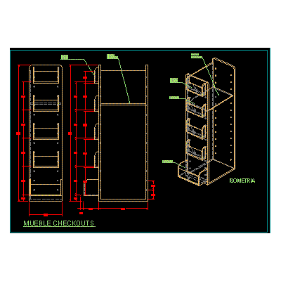 Mobibliario comercial - modulo mueble checkout