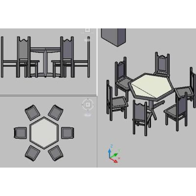 hexagonal dining table