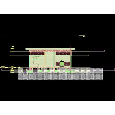 Electrical substation with two transformers