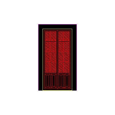 Puerta Clasica de Vidrio Doble