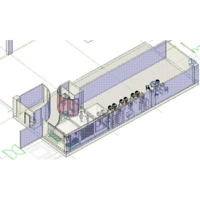 Proyecto de area de exhibicion comercial 3d