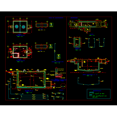 Estructural tanque de almacenamiento y desarenedor
