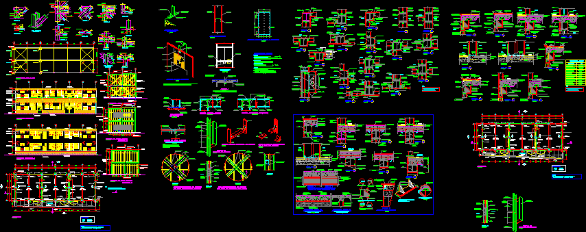 School Classrooms With Their Respective Details In Dwg 