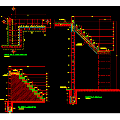Detalle estructural gradas